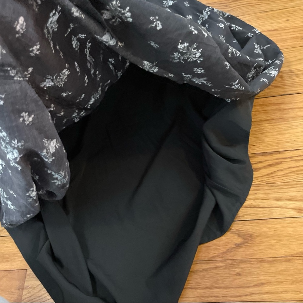 American Eagle Catie Corset Midi Dress Dark Florals CottageCore Prairie Small - Picture 10 of 12